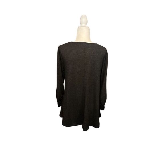 Cupio long sleeve charcoal gray knit  tunic - L - 🙂3/$15 - Picture 3 of 8